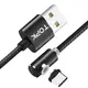 Магнитный кабель для зарядки Topk USB 2m 2.1A 360° TK51i-VER2 Type-C Black magnetic