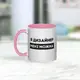 Кружка "Я дизайнер мені можна", розовая, 330 мл