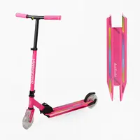 Самокат двухколесный Best Scooter L-864 складной руль алюминиевая рама PU колеса. Pink and Black (193222)