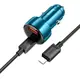Адаптер автомобильный HOCO Type-C to Lightning cable Leader dual-port car charger with digital display set Z50 |1USB/1Type-C, 48W/3A, PD/QC|