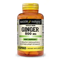 Натуральная добавка Mason Natural Ginger 500 mg, 60 капсул