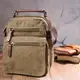Тканевая мужская сумка из плотного текстиля 21227 Vintage Оливковая