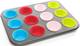 Форма для выпечки маффинов с силиконовыми формочками Holmer Sweet Cake BM-0812-RSG 35х26.5х3 см серая