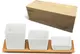 Набор квадратных тарелок на деревянной подставке 3 шт Basic Bamboo Lunasol VZ-451357