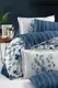 Турецкое Постельное Белье La Romano Premium Satin 300TC Madena Blue 200х220см