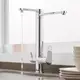 Смеситель для кухни для фильтрованной воды двухрычажный, кран кухонный с двойной ручкой WanFan Хром