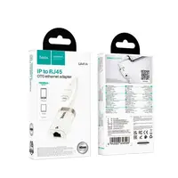 Переходник HOCO Crystal Lightning ethernet adapter UA41A |0.145m, 100Mbps|