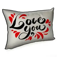 Подушка интерьерная с мешковины Love you 45x32 см (43PHB_24L003)