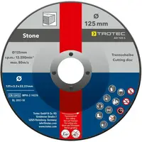 Круг відрізний по каменю Trotec 125х22.23х3.2 (5 шт) (6225001101)
