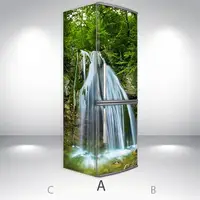 Самофиксирующаяся наклейка на холодильник магнитная, 180 х 60 см, Лицевая+Левая(А)