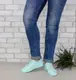 Бирюзовые женские кроссовки бирюза