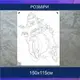 Трафарет для покраски, Мотокросс-2, одноразовый из самоклеящейся пленки 150 х 115 см