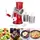Овощерезка мультислайсер Tabletop Drum Grater Kitchen Master Терка для овощей и фруктов 3 насадки. Цвет: красный