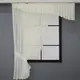 Кухонный комплект (150х170см.), шторка с ламбрекеном. Цвет молочный. Код 00к 59-895