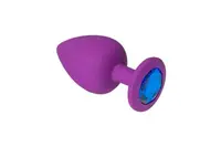 Силиконовая анальная пробка Purple Silicone Sapphire, S