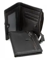 Шкіряне чоловіче портмоне Tiding Bag, чорний