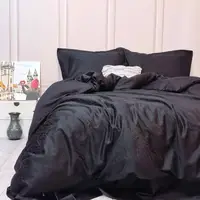 Постельное белье Жаккард BLACK ELEGANT сатин MERISET - Семейный на резинке