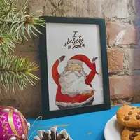 Постер в рамке I believe in Santa 15x21 см, A5 (MT5_21NG020_BL)