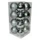 Набор игрушек на елку K42-31 19455 8 см 16 шт серебристый