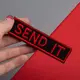 Набор шевронов 2 шт с липучкой Send it красный 10x2,5 см вышитый патч шеврон нашивка