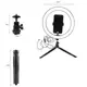 Селфи кольцо светодиодное на штативе с держателем для телефона Selfie ring light, диаметром 26 см, 3 цвета подсветки