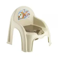 Детский горшок с спинкой беж Elif plastik 313-6LF