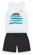 Костюм (футболка и шорты) летний для мальчика GABBI KS-21-4-4 Диноленд Белый на рост 98 (12605)