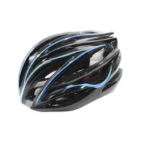 Шлем велосипедный Helmet Н-045 Black + Blue велошлем для велосипедистов защитный аксессуар