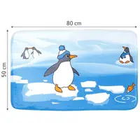 Коврик для ванной Tatkraft Penguins c противоскользящим основанием 50х80 см 18624