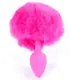 Анальная пробка ( размер S ) с хвостом Boss Series - Silicon PLUG Bunny Tail Pink