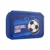 Пенал двойной Smart Footbal game 532810 14х21х4 см синий