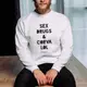 Свитшот унисекс "Sex, Drugs and Corvalol" белый, Белый, XXL, английский