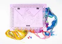 Органайзер-парковка с отверстиями для намотки ниток Ангелочки ТМ Embroidery Craft Органайзер под процесс 35х26х6 66 отверстий лаванда OG-077