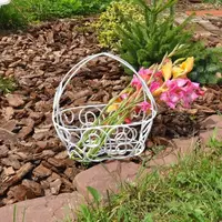 Подставка под цветы DecorArt "Корзина" 30x20 см белая