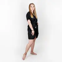 Халат женский атласный Obsidian