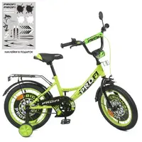 Велосипед детский двухколесный PROF1 Original 
boy 16д. (Y1642-1) салатово-черный