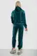 Спортивный костюм женский велюровый, цвет зеленый, 241R1530-5