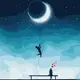 Картина по номерам "Для тебя - луна с неба" ★★★