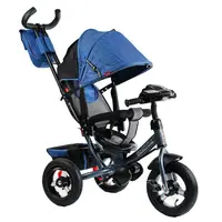 Велосипед 3-х колесный детский "Best Trike" надувные колеса, фара, с USB, пульт. Blue (125070)