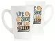 Набор чашек Luminarc New Morning Life is Short P5145 2 шт 320 мл