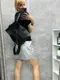Черный - стильный вместительный рюкзак Lady Bags, можно носить сумкой через плечо (2545)