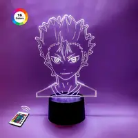 3D ночник "Нишиноя Юу" (УВЕЛИЧЕННОЕ ИЗОБРАЖЕНИЕ) + пульт ДУ + сетевой адаптер + батарейки (3ААА)  3DTOYSLAMP
