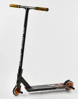 Самокат трюковый Best Scooter "CRASH" HIC-система, ПЕГИ, алюминиевый диск и дека. Black and Orange (102306)
