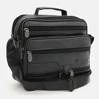 Чоловіча шкіряна сумка барсетка Borsa Leather K16687-3-black