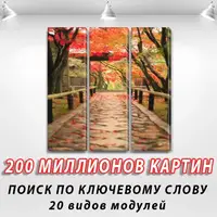 Модульные триптих картины, на ПВХ ткани, 95x95 см, (95x30-3)