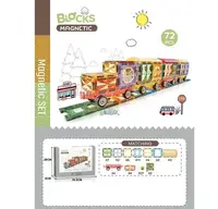 Конструктор магнітний Потяг, 72 деталі, наліпки. Multicolor (160388)