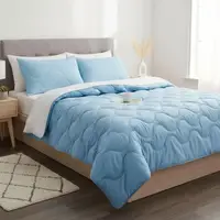 Набір спальний комплект NordicBlue євро IDEIA ковдра 200х220 та 2 шт подушка 50х70 блакитний антиалергенний, штучний пух