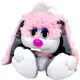 Мʼяка іграшка "Зайка-коротунчик", 30 см, рожевий з сірим