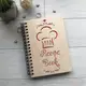 Деревянная книга для записи кулинарных рецептов на пружине