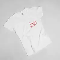 Футболка "Lady Boss" женская, Белый, XXL, английский